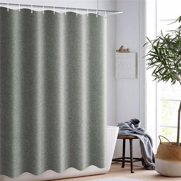 

shower curtains waterproof mildew thickening curtain solid color bathroom imitation linen for home