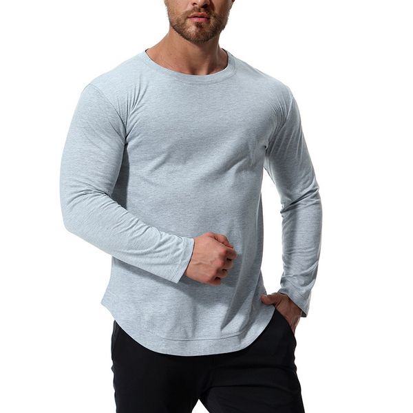 

men's t-shirts 2021 man fashions long sleeves daily solid shirt, White;black