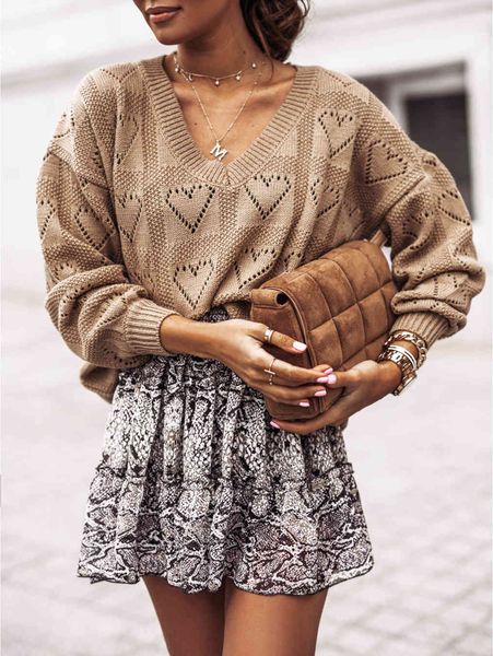 

women hoodie solid heart type knitted sweater autumn long sleeve sweaters jumper slim hook flower hollow out pullover knitwear, Black