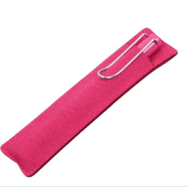 

colors faux leather pen pencil case bag cosmetic brush cover pouch protector bags