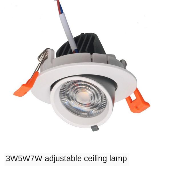 

wall lamp dimmable led downlight light angle adjustable cob ceiling spot 3w 5w 7w recessed lights