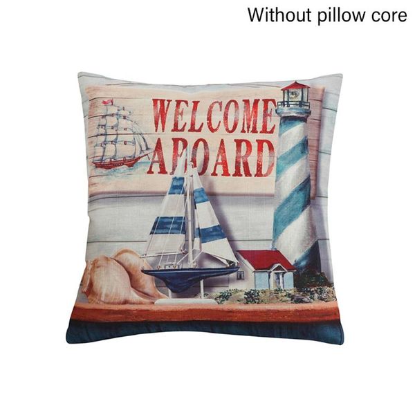 

cushion/decorative pillow sailboat lighthouse 45 x 45cm sofa bed living room accessories seaside modern colorful cushion cover throw printed