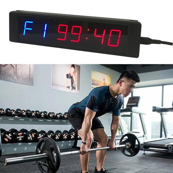 Timer Gym Timer Stoppuhr mit Fernbedienung für Fitnesstraining Ideales Intervall 4XFD