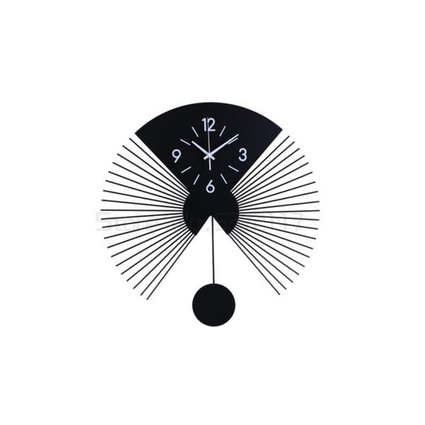 

wall clocks geometric art clock black pendulum simple creative mute modern living room relogio de parede home decor ab50wc