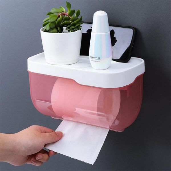 

tissue boxes roll paper holder non-perforated household box bathroom toilet waterproof and moisture proof storage rack & napkins