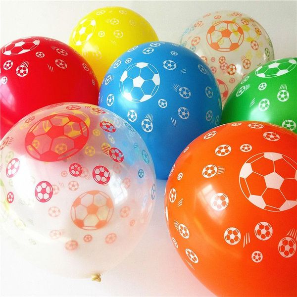

playing football balloons latex printed ballon 50 12'' 2.8g round transparent and mixed color birthday party or celebration decora