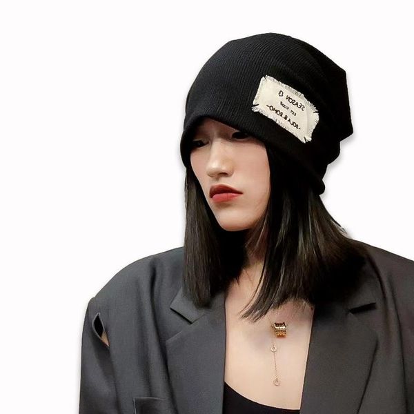 

beanies harajuku foldable wool knitted pile hat soft breathable autumn winter warmth basin shading bucket womens caps for ladies