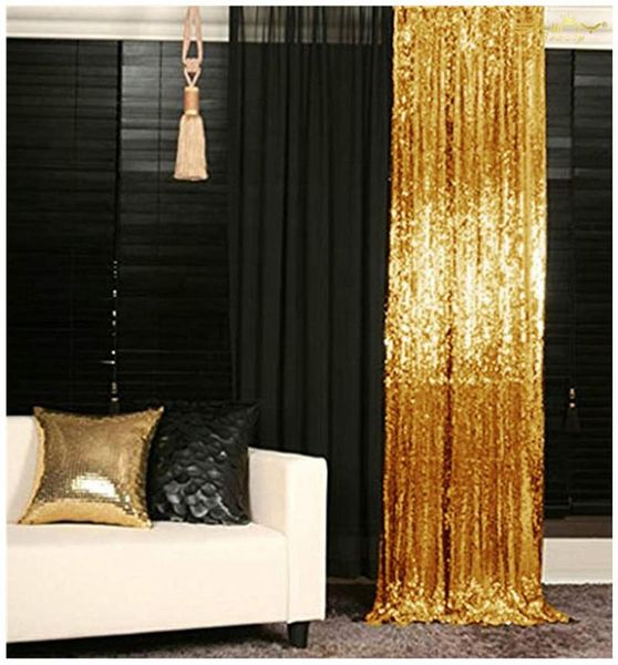 

party decoration 2 panels 2ftx3ft deep gold fabric backdrop curtain shimmer sequin graduation po booth mesh fabrics