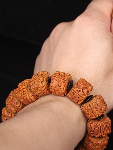 

beaded, strands product natural nepalese vajra bodhi bracelet male bead single circle polished barrel beads wenwan jewelry, Black