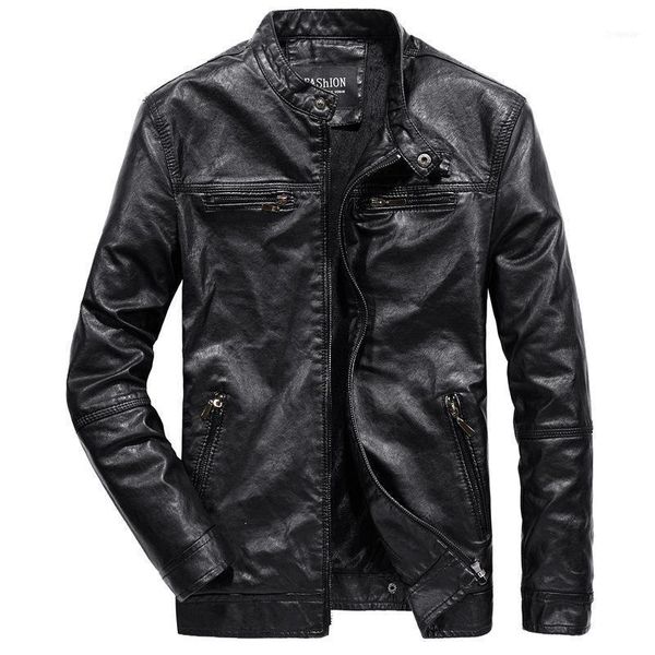 

men's leather jacket spring and autumn slim pu fashion youth wild motorcycle p1051, Black