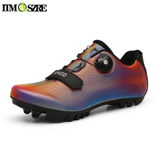 

road cycling footwear bicycle riding cleat shoes flat sneaker mtb mountain men's bike winter colorful, Black