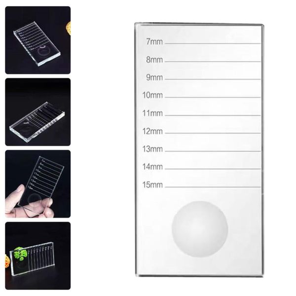 

false eyelashes 2 in 1 eyelash extensions tray crystal glass lashes glue pallet holder