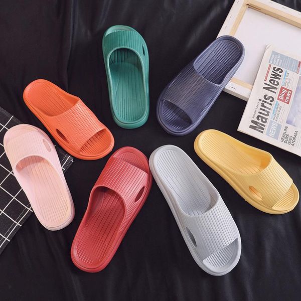 

slippers summer men and women couples home bathroom light, silent, non-slip wear-resistant slippers, fashion uppers, soft foldable, Black