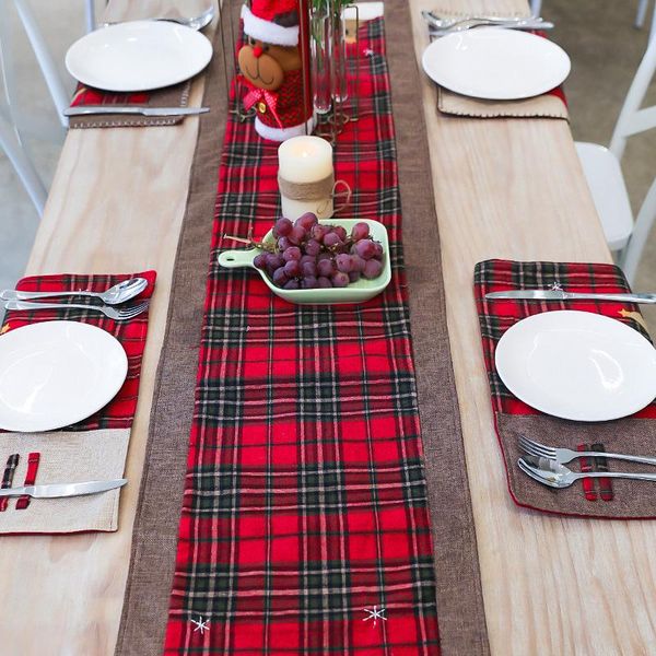 

mats & pads christmas tablewear tree and elk placemats heat insulation dining decorations for home tb