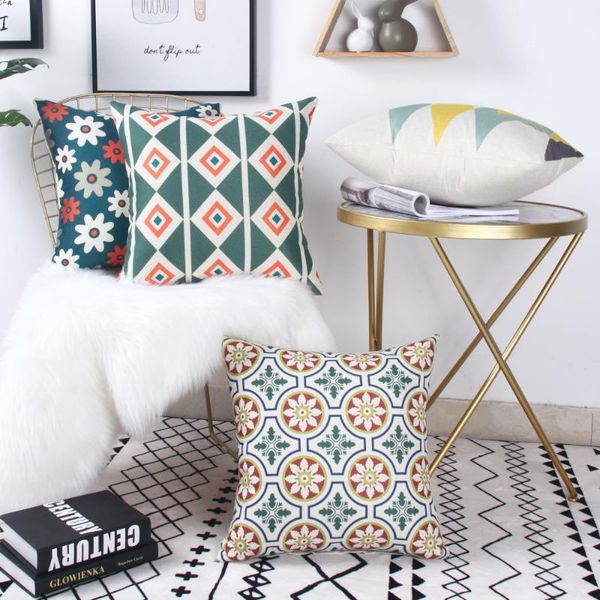 

cushion/decorative pillow zeroomade geometric gem flower cushion covers blue nordic decorative throw cases for home bed sofa car pillowcover