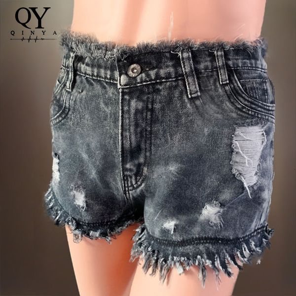 

shorts 2021 new perforated jeans women's autumn super shorts night club pants, White;black