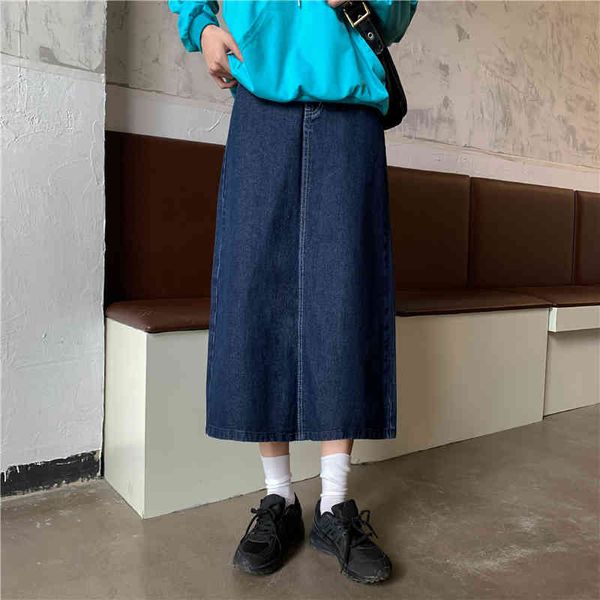 

skirt plus size 5xl denim woman jeans skirt long division high waist women's skirts 2021 fashion washed black female blue jupe