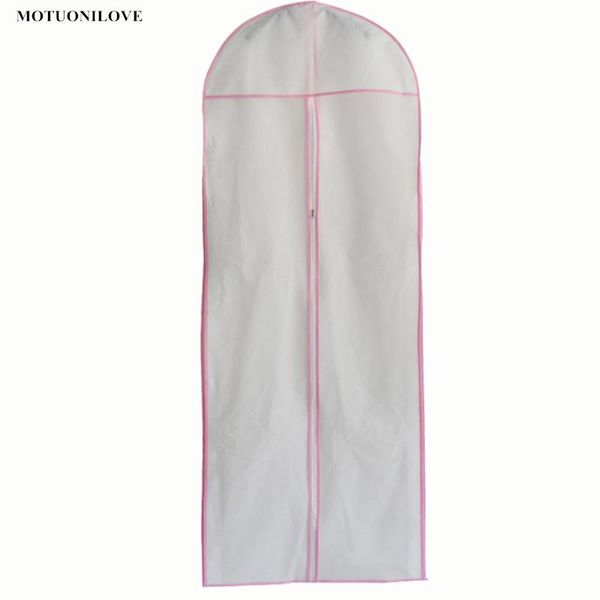 

clothing & wardrobe storage white edge pink for wedding long evening dress dust cover non-woven material garment dustproof protector bags pr