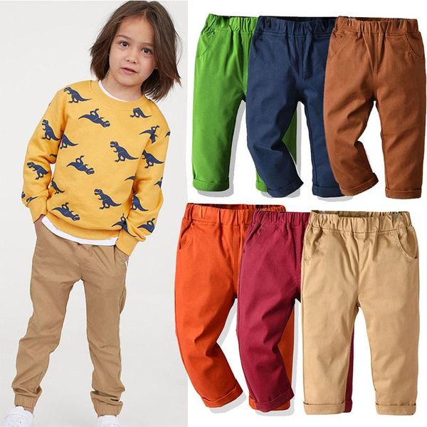 

trousers boys' pants, spring and autumn children's clothing, baby casual cotton jeans, all-match overalls, Blue