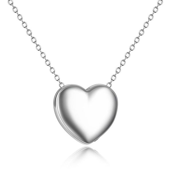 

pendant necklaces heart cremation urn necklace for ashes memorial, Silver
