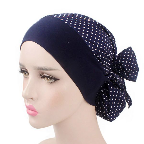 

women cotton breathe hat new womens winter turban hat elastic cloth head cap hat ladies hair accessories muslim scarf cap, Blue;gray