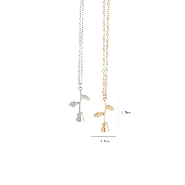 

pendant necklaces fashion lady necklace rose girlfriend valentine's day gift exquisite i love you s126, Silver