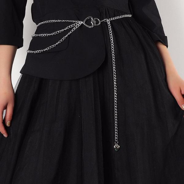 

belts 1pc elegant pearl waist belt hollow love chain butterfly lock tassel sweet dress strap accessories, Black;brown