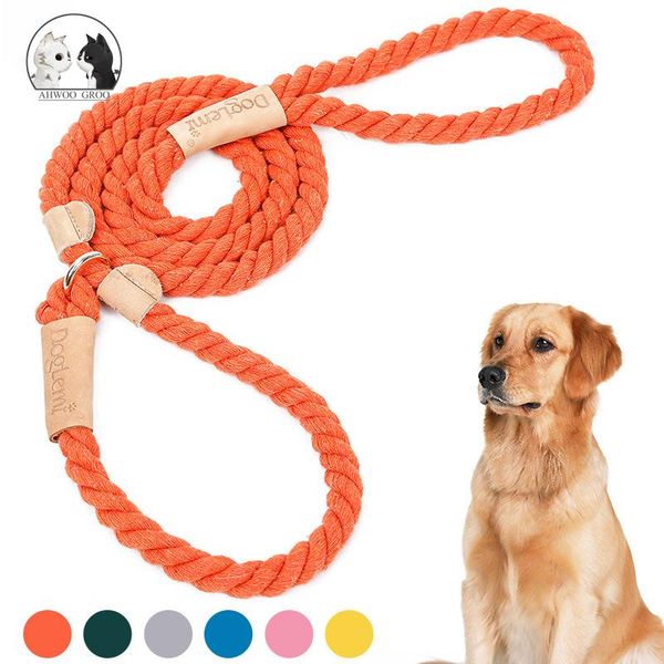 

dog collars & leashes leash p slip rope lead strong heavy duty braided no pull training for medium large pet supplies