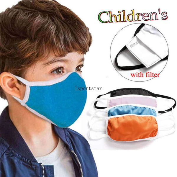 

mask with filter kids black pink cotton face boys girls washable dustproof breathable mouth s for children cx22