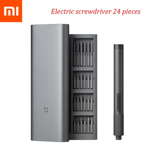 Xiaomi Mi Schraubendreher-Kit Elektrowerkzeug-Sets Elektrische Präzisions-Schraubendreher-Kit 2 Getriebe Drehmoment 400 Schraube 1 Typ-C-Aufladung Magnetisches Aluminiumgehäuse Box 24 S2