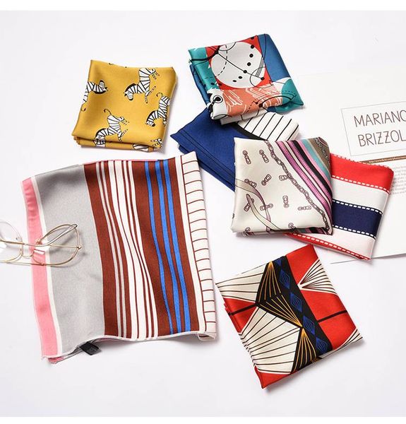 

luxury designer design woman's scarf, fashion letter copy handbag scarves, neckties, hair bundles ,100% silk material wraps size:50*50, Blue;gray