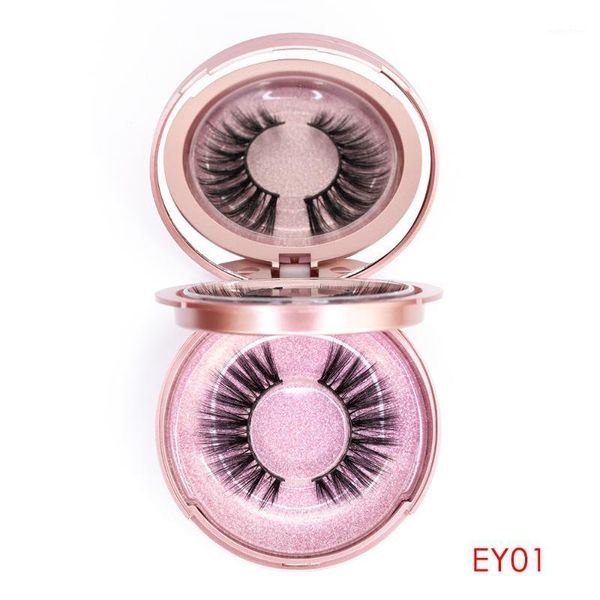 

natural soft fake eyelashes extension double layer magnetic false & eyeliner 5 magnets 2 pairs with tweezers1