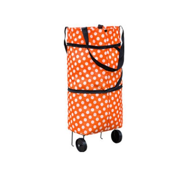 

storage bags shopping trolley wheel bag large capacity waterproof oxford cloth foldable traval cart luggage