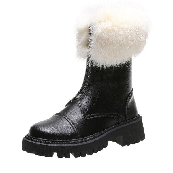 

boots luxury ankle for women's winter pu leather black platform brand designer autumn female fashion footwear