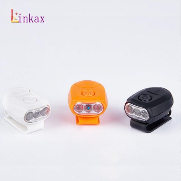

head lamps mini 3 led headlamp cap light 90 degree rotatable clip-on hat hands bright lamp lantern camping cycling