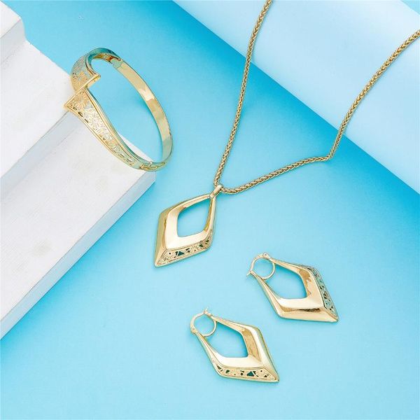 

earrings & necklace 2021 jul selling accessories wedding jewelry set for women 14k gold color copper high quality, Silver