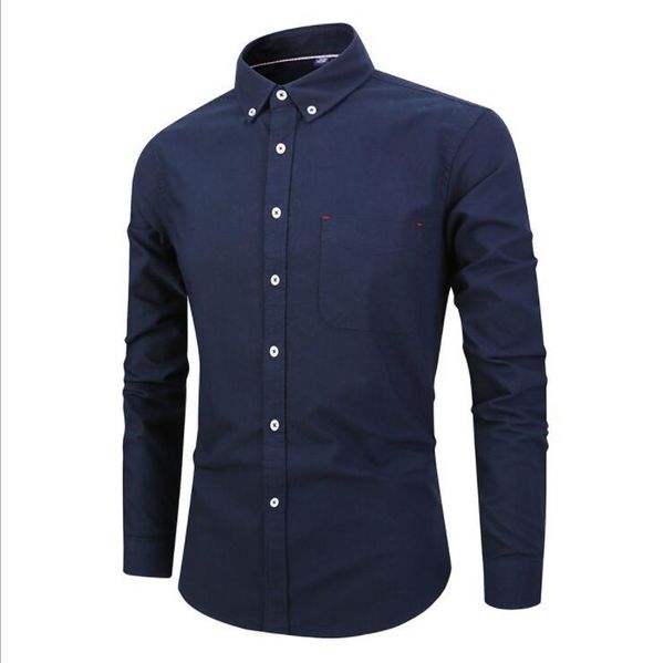 

men's casual shirts wear autumn japanese oxford shirt simple long sleeve pure cotton p-172, White;black