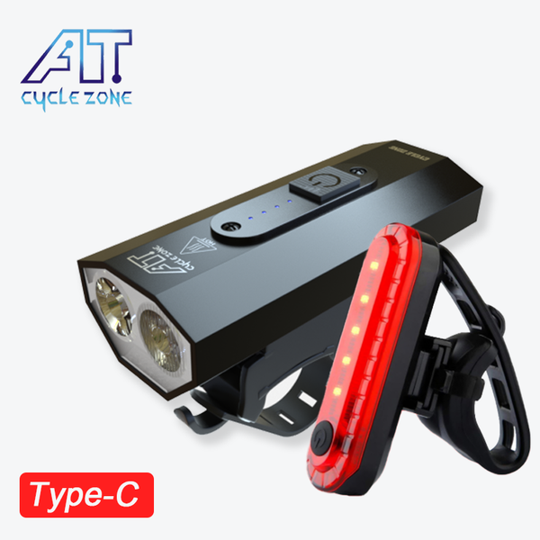 

type-c 2*t6 500 lumens usb rechargeable lamp mtb mountain road bike light front bicycle accessories lights