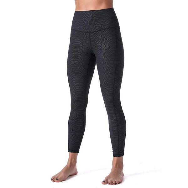 

fashion running yoga pants ladies printed tight seamless fitness slim-fit buttocks pure color simple 2021 outfit