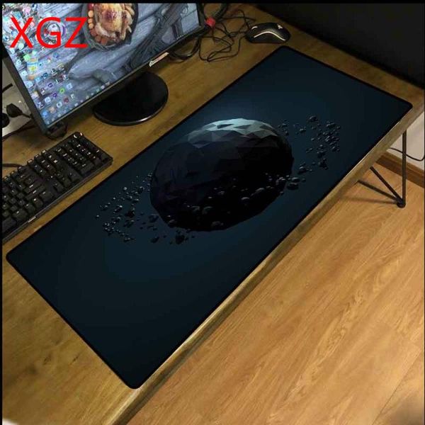 

mouse pads & wrist rests xgz large pad black sphere pattern custom seam office computer natural rubber non-slip desk mat
