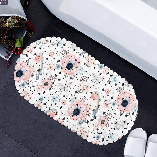 

bath mats pvc shower mat nonslip floor flowers and birds anti-slip bathroom