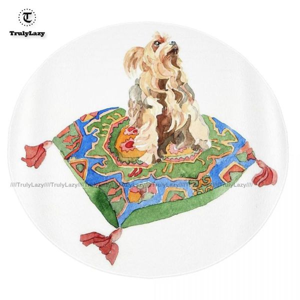 

blankets yorkshire terrier blanket super soft fashion round bedspread beautiful fleece outdoor