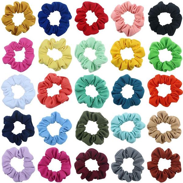 

hair accessories 2021 europe and america summer cloth solid casual girl ring, Slivery;white