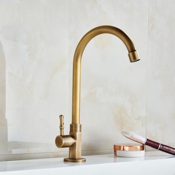 

bathroom sink faucets basin antique mixer tap bass single cold wash water deck mounted swivel spout faucet