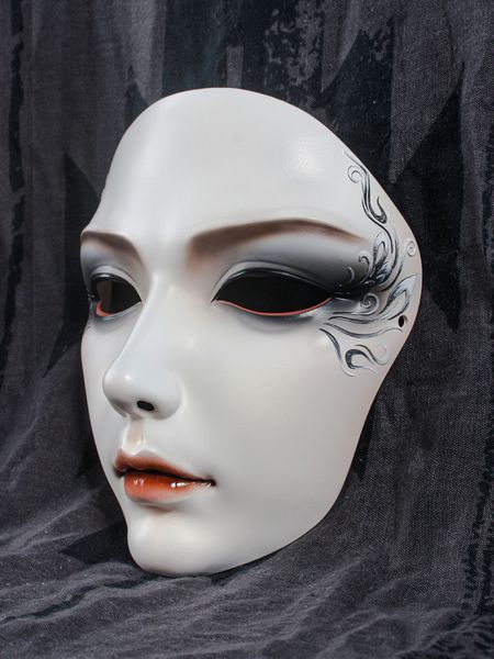 Stile cinese originale dipinto a mano Hanfu Full Face Boys Accessori Maschera Party Ball Mysterious Dress up