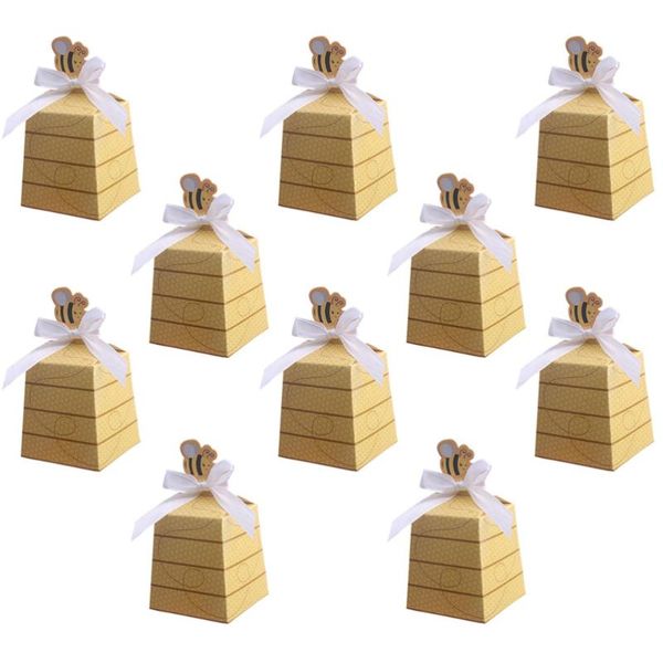

gift wrap 25 pcs candy boxes baby little bee bowknot favor holders party shower birthday decorations