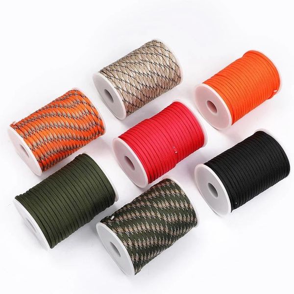 

outdoor gadgets 30m 550 military standard 7-core paracord rope 4mm braided parachute cord survival safety umbrella tent lanyard strap