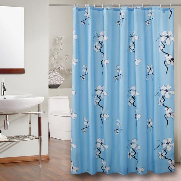 

shower curtains gy3573 pink plum flower blossom fabric curtain sets bathroom decor with hooks waterproof washable
