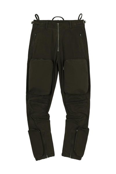 

men's pants men women joggers drawstring sweatpants slightly loose trousers heavy fabric zipper cargo, Black