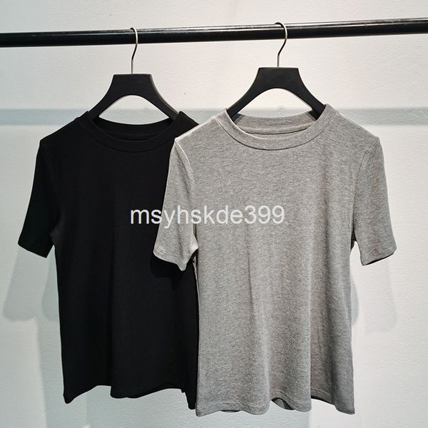 

women's sweaters gray round neck print short sleeve niche spring and summer simple fashion cotton t-shirt loose women's, White;black
